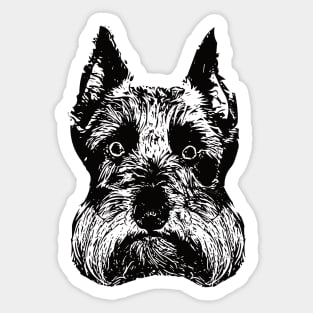 Schnauzer Face Sticker